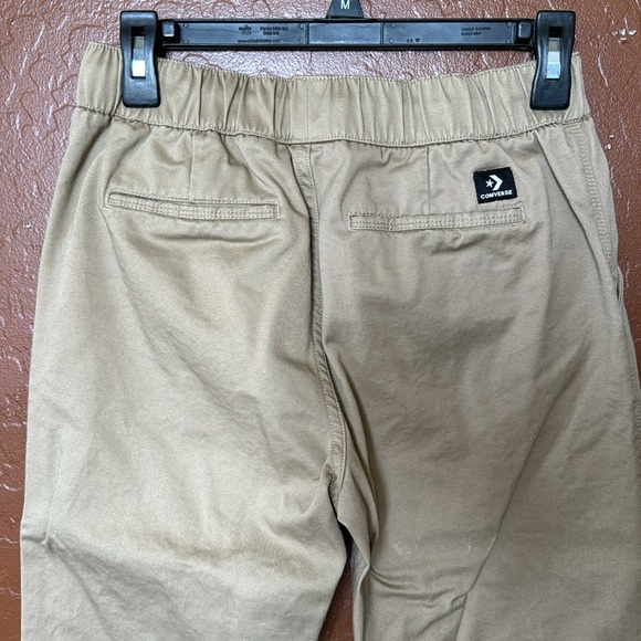 Converse Casual High-Rise Cotton Drawstring Joggers Women’s Pants XS Khaki - Picture 6 of 9